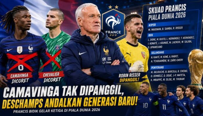 Camavinga Dicoret dari Skuad Prancis untuk Piala Dunia 2026, Deschamps Andalkan Generasi Baru