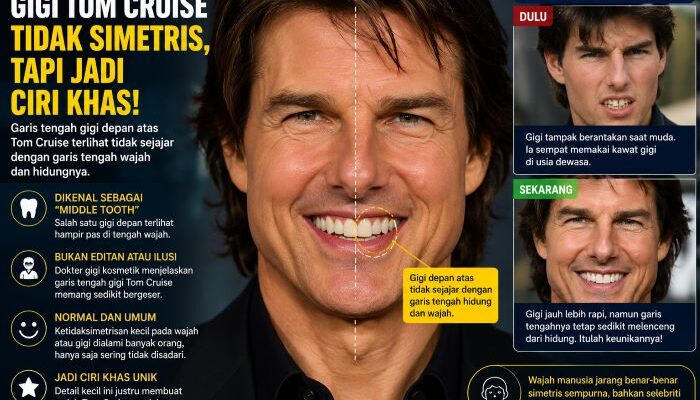 Gigi Tom Cruise Jadi Sorotan, Posisi Tidak Simetris Malah Jadi Ciri Khas