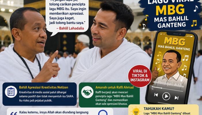 Bahlil Minta Raffi Ahmad Cari Pencipta Lagu Viral “MBG Mas Bahlil Ganteng”, Siapkan Apresiasi Khusus