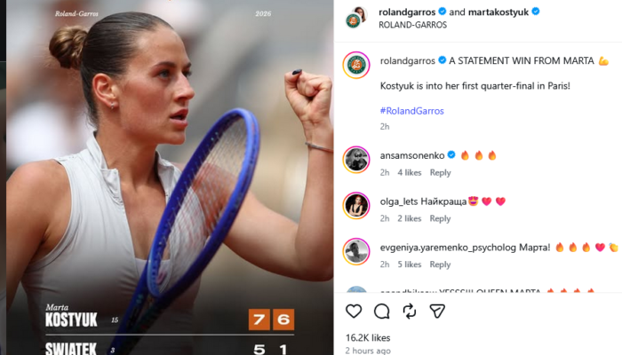 Marta Kostyuk Singkirkan Iga Swiatek di French Open 2026, Juara Empat Kali Roland Garros Tersingkir