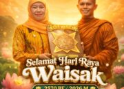 Khofifah Ajak Masyarakat Jatim Jadikan Waisak Momentum Perkuat Kerukunan dan Perdamaian