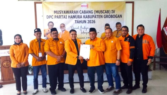 Ndondot Kembali Pimpin Hanura Grobogan, Target Tambah Kursi DPRD pada Pemilu 2029
