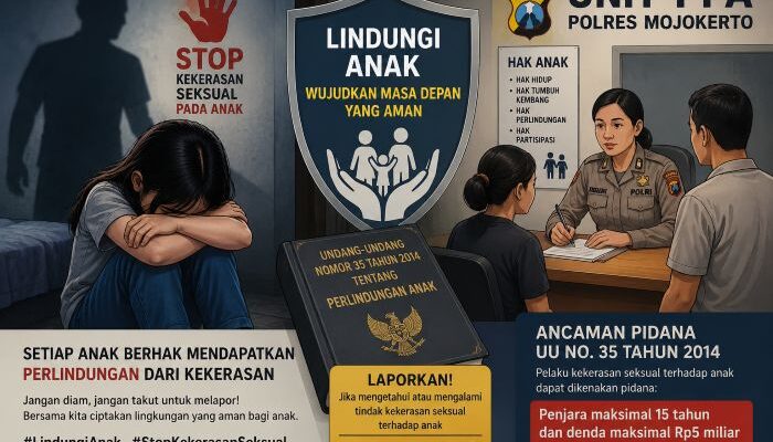 Kasus Dugaan Persetubuhan Anak di Mojosari Dilaporkan ke Polres Mojokerto