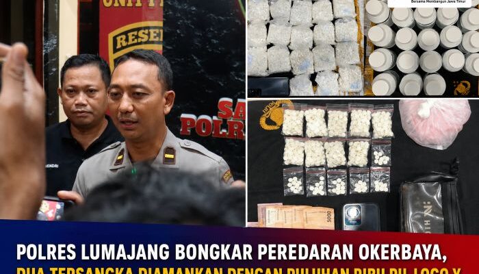 Polres Lumajang Bongkar Peredaran Okerbaya, Dua Tersangka Diamankan dengan Puluhan Ribu Pil Logo Y