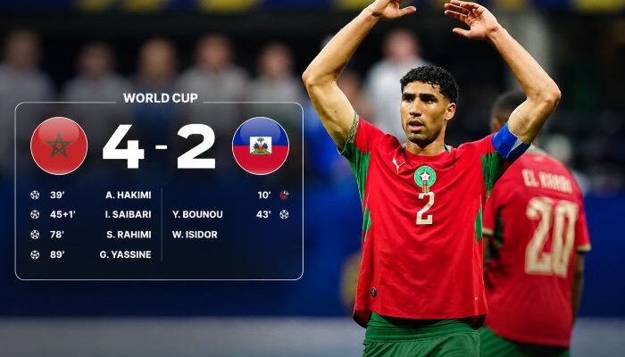 Maroko Bangkit Kalahkan Haiti 4-2, Lolos ke Babak 32 Besar Piala Dunia 2026