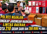 Polres Nganjuk Bongkar Jaringan Narkoba Lintas Daerah, Sita 210 Gram Sabu dan 266 Ribu Pil Dobel L