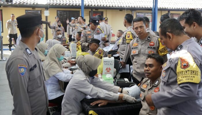 Dukung Eliminasi TBC, 208 Bhabinkamtibmas Polres Sragen Jalani Cek Kesehatan