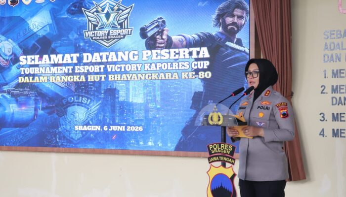 Victory Bhayangkara Kapolres Cup 2026 Jadi Ajang Cari Bibit Atlet E-Sport Sragen