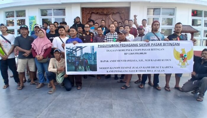 Pedagang Pasar Bitingan Adukan Dugaan Mark-Up Proyek Kanopi Rp1,8 Miliar ke Kejaksaan Kudus