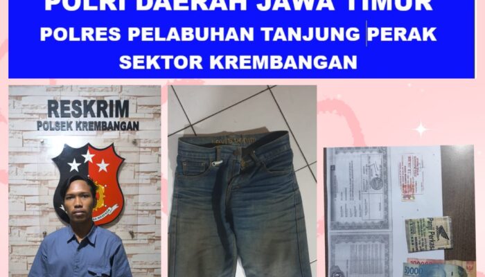 Curi Motor Tetangga Sendiri, Pemuda di Kalianak Surabaya Ditangkap Beberapa Jam Setelah Beraksi