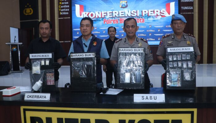 Operasi Pemberantasan Narkoba Berhasil, Polres Blitar Kota Amankan 14 Pelaku