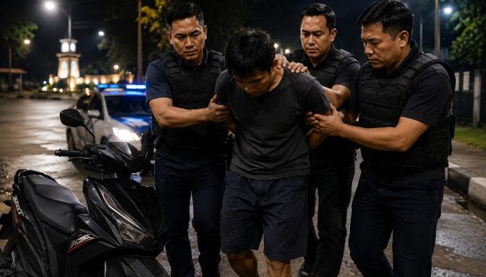 Lima Hari Buron, Pelaku Curanmor di Bundaran Gubug Dibekuk Tim URC Polres Grobogan