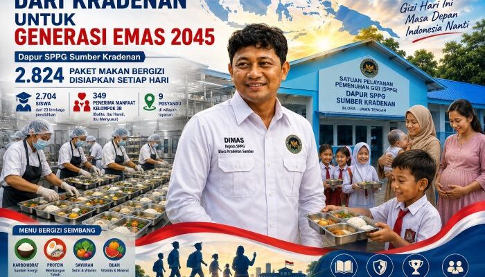 Pasok 2.824 Porsi Setiap Hari, Dapur SPPG Sumber Kradenan Siapkan Generasi Emas Blora