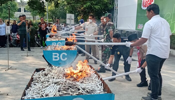 Hampir 9 Juta Batang Rokok Ilegal Dimusnahkan Nilai Barang Tembus Rp13,36 Miliar