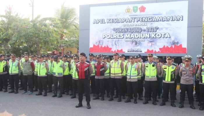 Polres Madiun Kota Kerahkan 983 Personel Gabungan Amankan Suran Agung PSHWTM 2026
