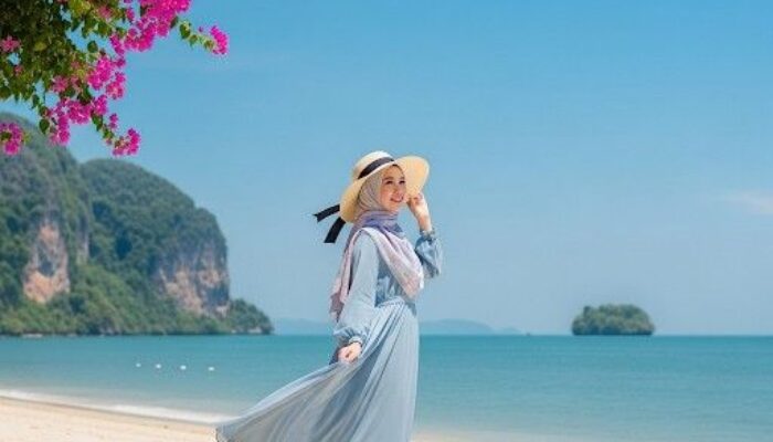 Outfit Pantai Hijab 2026 Paling Hits, Tampil Modis Tanpa Takut Gerah Saat Liburan