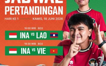 Timnas MLBB Indonesia merayakan kemenangan atas Laos dan Vietnam di kualifikasi Asian Games 2026 Singapura