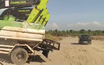 Area sawah produktif digunakan untuk menambang galian C