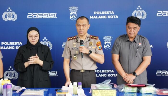 Polresta Malang Kota Bongkar Jaringan Narkoba Lintas Daerah, Sita 3,2 Kg Sabu dan 2.480 Butir Ekstasi