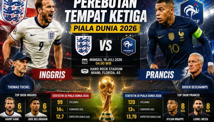 Duel Perebutan Tempat Ketiga Sekaligus Perebutan Sepatu Emas Piala Dunia 2026