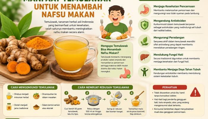 Manfaat Temulawak untuk Menambah Nafsu Makan, Ketahui Khasiat dan Cara Mengonsumsinya