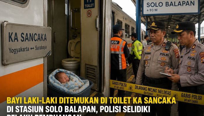Bayi Laki-laki Ditemukan di Toilet KA Sancaka di Stasiun Solo Balapan, Polisi Buru Pelaku Pembuangan