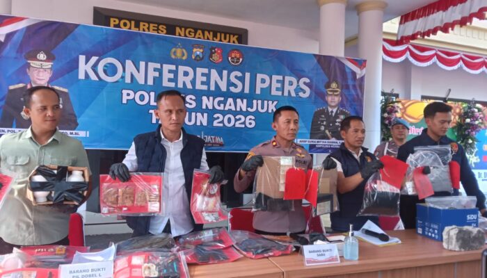 Gebrak Semester I Tahun 2026, Polres Nganjuk Sikat Pelaku Curanmor hingga Jaringan Narkotika