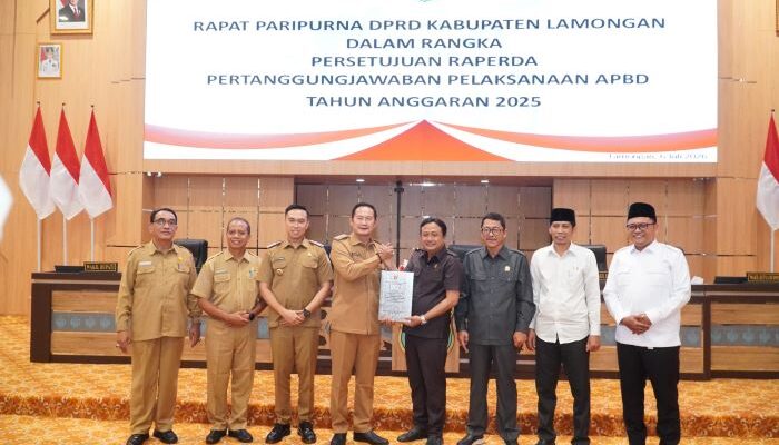 Raperda Pertanggungjawaban APBD Lamongan 2025 Disetujui, Pemkab Perkuat Transparansi dan Akuntabilitas Anggaran