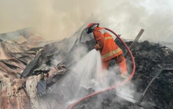 Gudang Arang Batok Kelapa di Kalijambe Sragen Ludes Terbakar, Diduga Dipicu Percikan Tungku