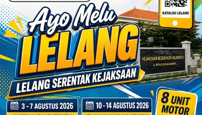 Kejari Kota Mojokerto Gelar Lelang Serentak 9 Kendaraan Bermotor Rampasan Negara
