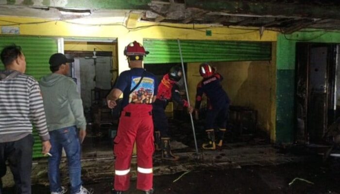 Korsleting Listrik, 5 Ruko di Pasar Ngemplak Tulungagung Ludes
