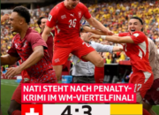 Taklukkan Kolombia via Adu Penalti Swiss Lolos ke Perempat Final Piala Dunia 2026