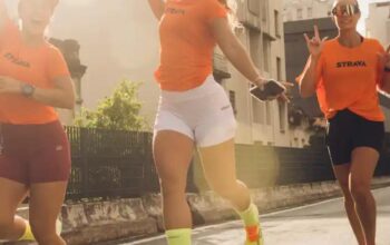 Tampilan fitur Events Strava untuk mencari komunitas dan event olahraga langsung dari aplikasi.