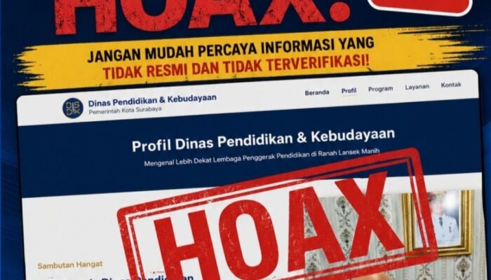 Beredar Situs Palsu Dispendik Surabaya, Pemkot Tegaskan Website Resmi Hanya dispendik.surabaya.go.id