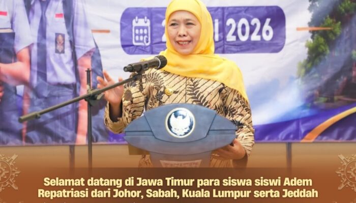Gubernur Khofifah Sambut 120 Murid ADEM Repatriasi 2026, Perkuat Pendidikan Berkualitas dan Nasionalisme