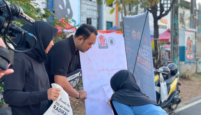 Densus 88 Polri Ajak Warga Makassar Lawan Radikalisme dan Bullying Lewat Kampanye di Car Free Day