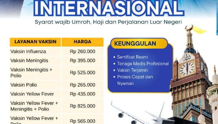 RSD Nganjuk Buka Layanan Vaksinasi Internasional untuk Haji, Umrah, dan Perjalanan ke Luar Negeri