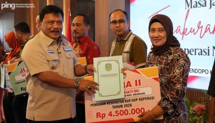 Bupati Marhaen Djumadi Hadiri Pengukuhan Dekopinda Nganjuk, Ajak Koperasi Perkuat Ekonomi Kerakyatan