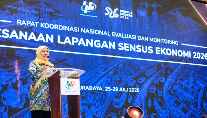 Khofifah Apresiasi Kinerja BPS di Rakornas Sensus Ekonomi