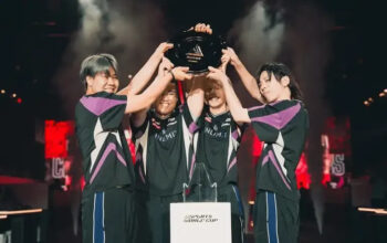 Skuad UNLIMIT merayakan keberhasilan menjuarai cabang Apex Legends Esports World Cup 2026 di Paris. Tim asal Jepang itu memastikan gelar setelah melakukan comeback dramatis pada babak grand final