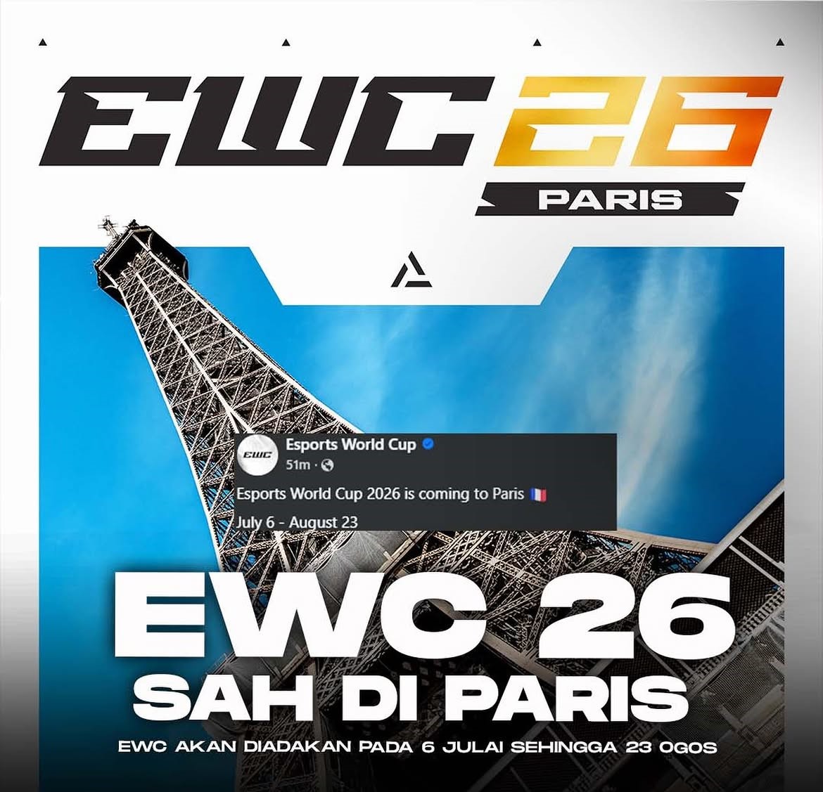 Paris Expo Porte de Versailles venue utama Esports World Cup EWC 2026 Paris