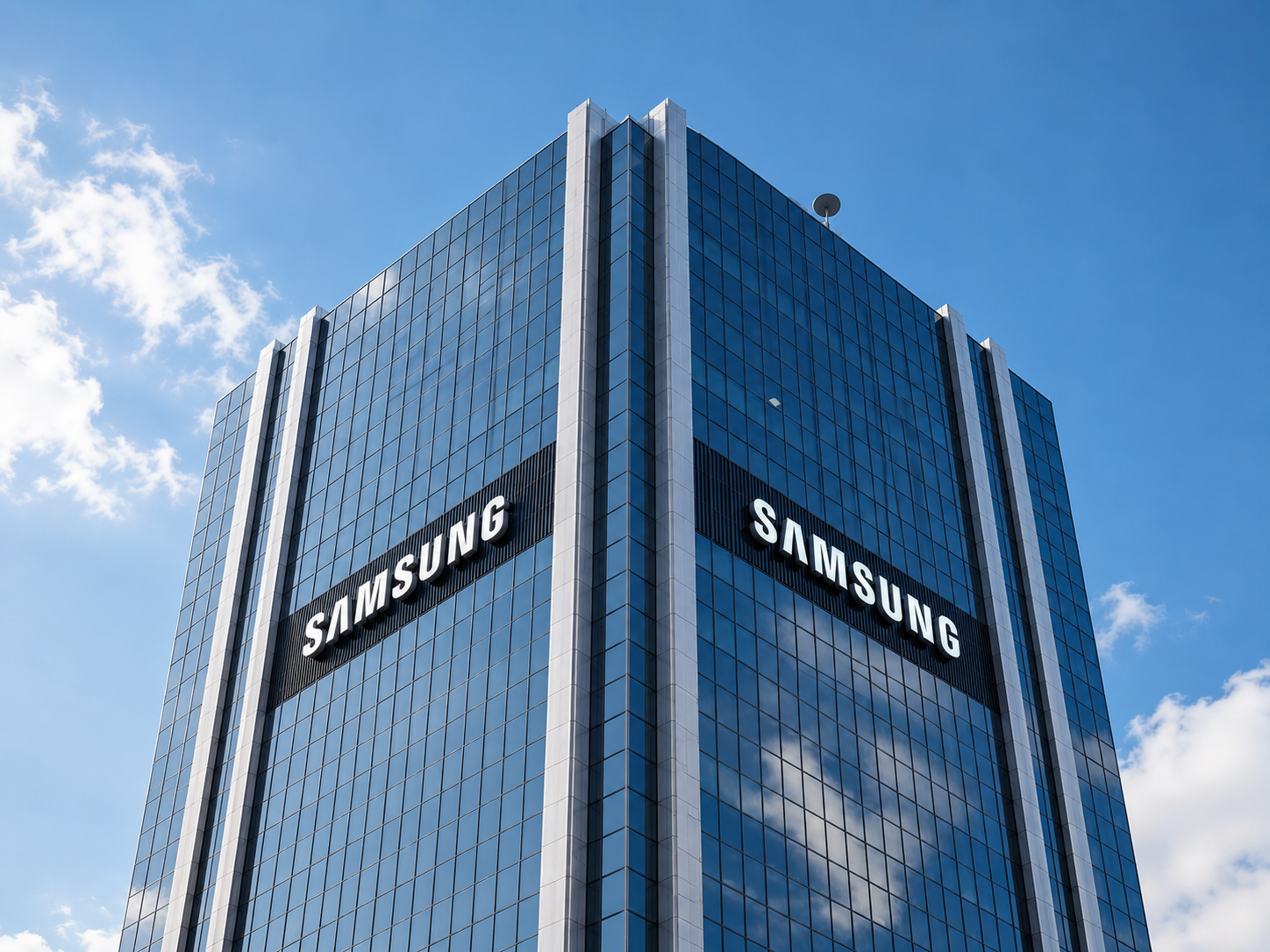 Gedung kantor Samsung Electronics. Perusahaan asal Korea Selatan itu mempercepat pembangunan fasilitas produksi chip AI di Yongin dengan target mulai beroperasi pada 2029 guna memenuhi lonjakan permintaan semikonduktor untuk teknologi kecerdasan artifisial.