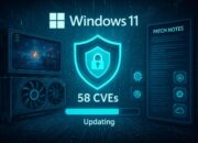 Tampilan Windows 11 yang menerima pembaruan keamanan untuk menutup 570 celah kerentanan sistem.
