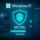 Tampilan Windows 11 yang menerima pembaruan keamanan untuk menutup 570 celah kerentanan sistem.