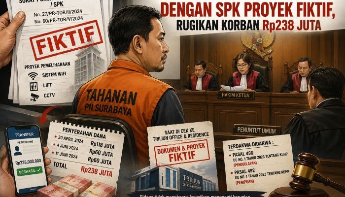 Takmir Masjid Akui Tipu Investor dengan SPK Proyek Fiktif, Korban Rugi Rp238 Juta
