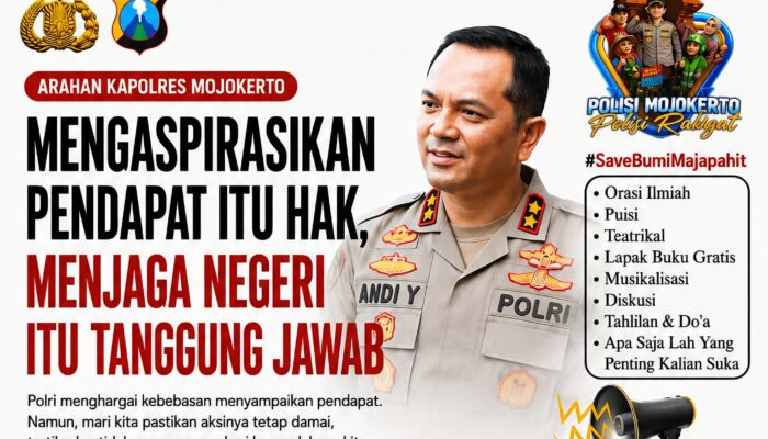 Jelang Aksi PMII di HUT ke-81 RI, Polres Mojokerto Ajak Mahasiswa dan Warga Jaga Kondusivitas