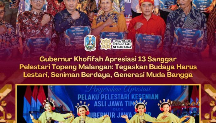 Gubernur Khofifah Apresiasi 13 Sanggar Topeng Malangan, Dorong Regenerasi Seniman