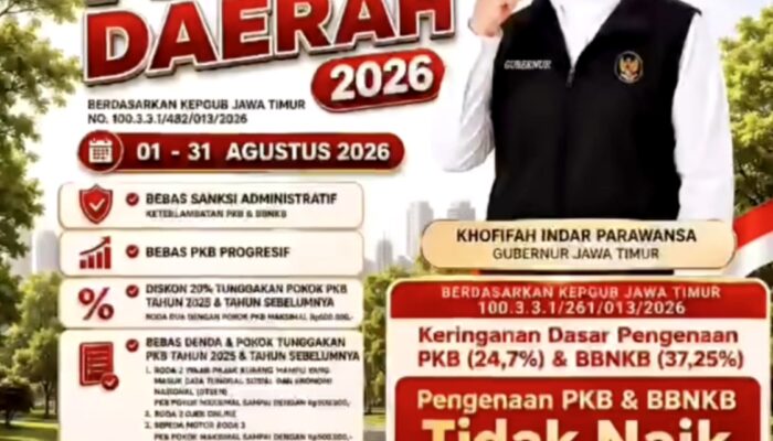 Pemutihan Pajak Kendaraan Jatim Hadir Selama Agustus 2026
