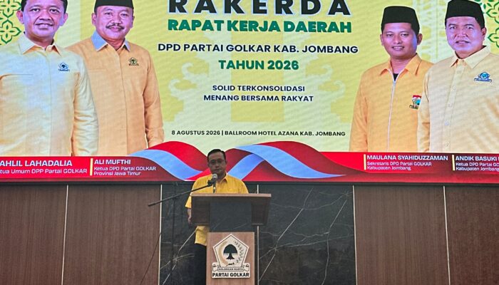 Rakerda Golkar Jombang: Blegur Prijanggono Tekankan Optimalisasi AMPG dan KPPG hingga Tingkat Kelurahan