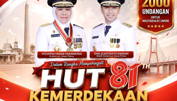 Pemprov Jatim Sediakan 4.000 Undangan Gratis Upacara HUT Ke-81 RI di Grahadi, Ini Cara Daftarnya